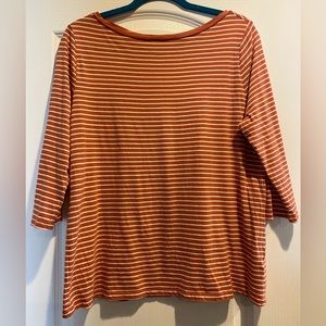 A NEW DAY X-LG RUST STRIPE TOP (C-54)
